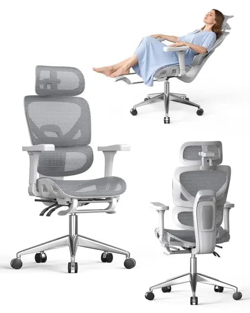 naspaluro P02-G Silla Ergonómica Respaldo Alto de Malla