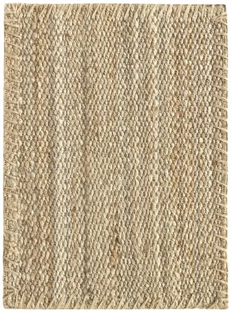 HAMID - Alfombra de Yute Granada 100% Fibra de Yute Natural, Alfombra Suave, Tejida a Mano, Alfombra de Salón, Comedor, Dormitorio, Pasillos, Entrada, Color Natural (70x50cm)