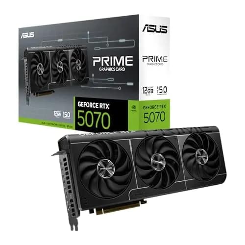 ASUS La tarjeta gráfica Prime GeForce RTX™ 5070 de 12 GB GDDR7 lista para SFF (PCIe® 5.0, 12 GB GDDR7, HDMI®/DP 2.1, 2.5 ranuras, ventiladores Axial-Tech, BIOS dual)