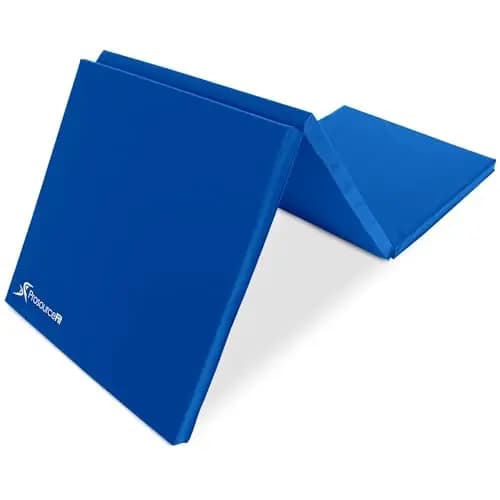 ProsourceFit Tri-Fold Folding Thick Exercise Mat 6’x2’ with Carrying Handles for MMA, Gymnastics, Stretching, Core Workouts – Imagen 1