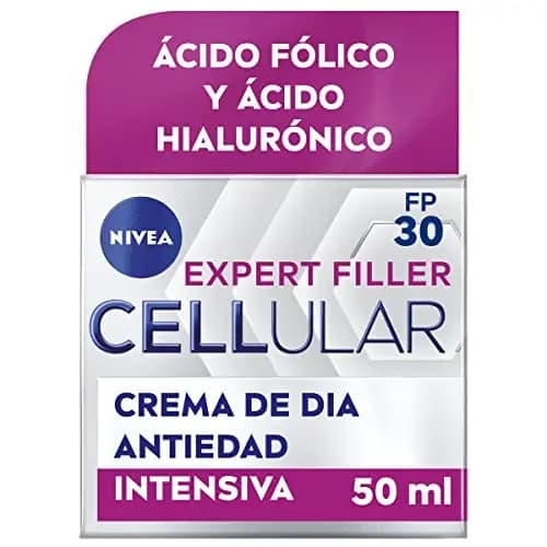 NIVEA Cellular Expert Filler - Crema de Día FP30 - Antiarrugas - Efecto Rellenador 24h - Con Ácido Hialurónico y Ácido Fólico - Crema Antiedad - Protección Solar - Todo Tipo de Pieles - 50 ml – Imagen 1