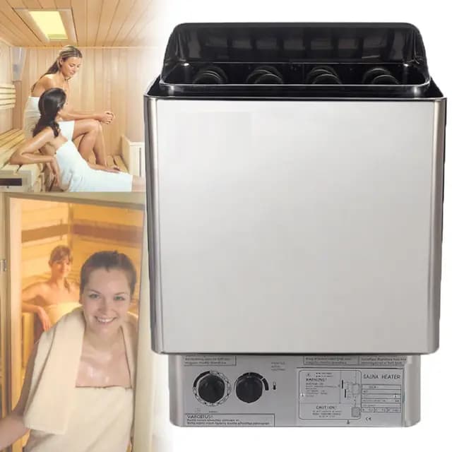 Calentador eléctrico para Sauna doméstica, Calentadores para baño de Vapor seco, Estufa de Sauna, 3-9 kW, 220/380 V, Calentador de SPA, Estufa de Sauna Seca, Acero Inoxidable 3.0KW/220V