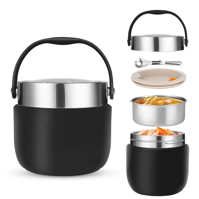 DUBUOZA Termo Comida 1200ml Negro