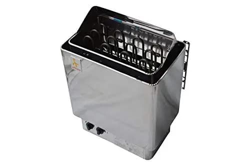 Estufa eléctrica para sauna de 4,5 kW de acero inoxidable con control integrado