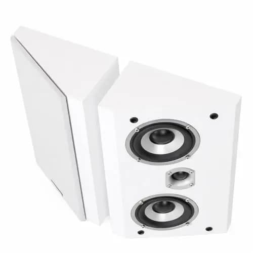 Dynavoice Magic FX-4 Blanco – Altavoces Surround para Cine en Casa (Pareja), Montaje en Pared o Techo, Compatibles con Dolby Atmos.