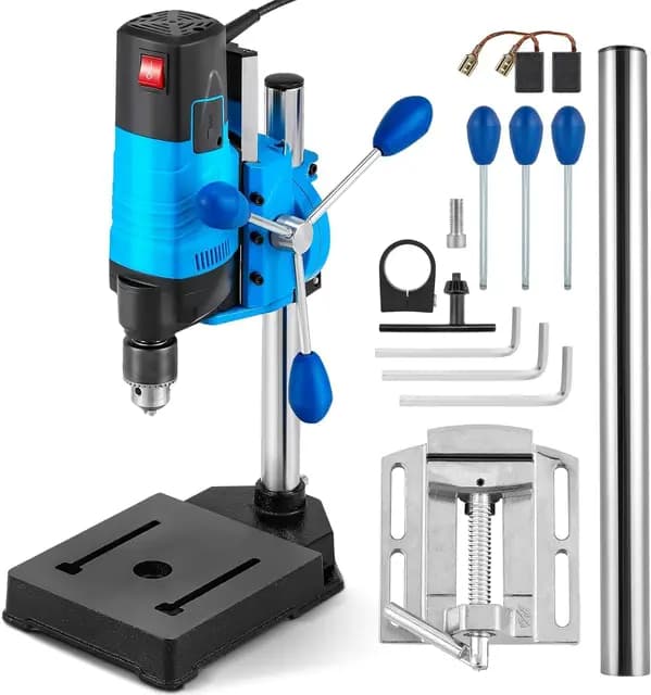 Bonvoisin Taladro de Columna de Banco 1200W, 6 Velocidades Variables, Perforación en Metal/Madera: 1.5mm/35mm, para Manualidades/Mejoras del Hogar/Trabajo con Metales (EU)
