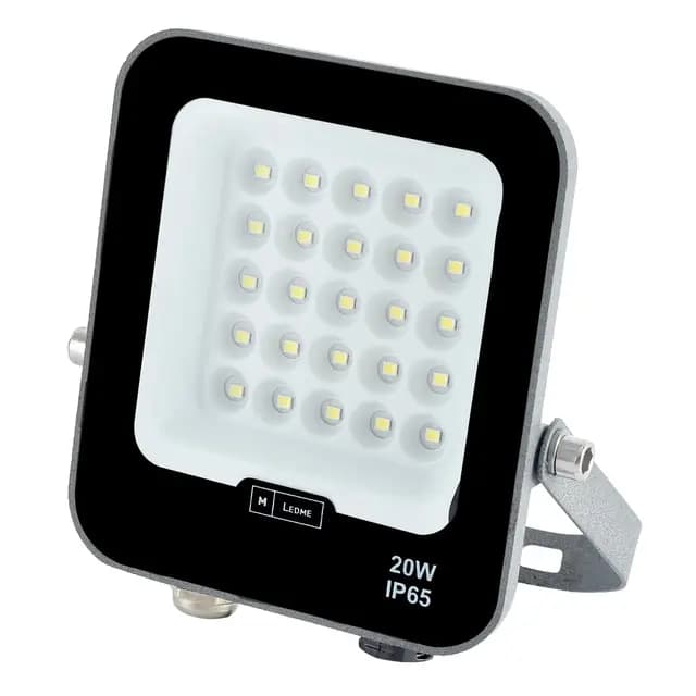 M Ledme - Foco Proyector Led Napoli Plus 20W, 2.400 lumen, IP65 Regulable, Color Luz fría (6000k), Iluminación exterior, De uso para jardín, patios, parking, hotel, naves etc.