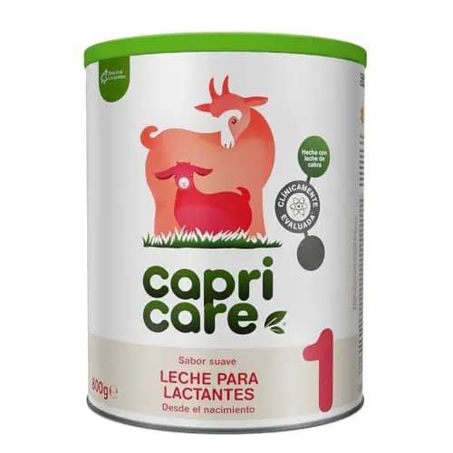 Capricare 1 Leche de Cabra en Polvo - Fórmula para Bebés de 0 a 6 Meses – Suave para la Digestión del Lactante – Sin Aceite de Palma, con Hierro, Calcio y Vitamina D – 800 g
