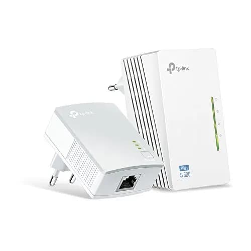 TP-Link TL-WPA4220 Kit - 2 Adaptadores de Comunicación por Línea Eléctrica (WiFi AV 600 Mbps, Extensor, Repetidores de Red, Amplificador y Cobertura Internet, 3 Puertos, Cable Ethernet), Color Blanco