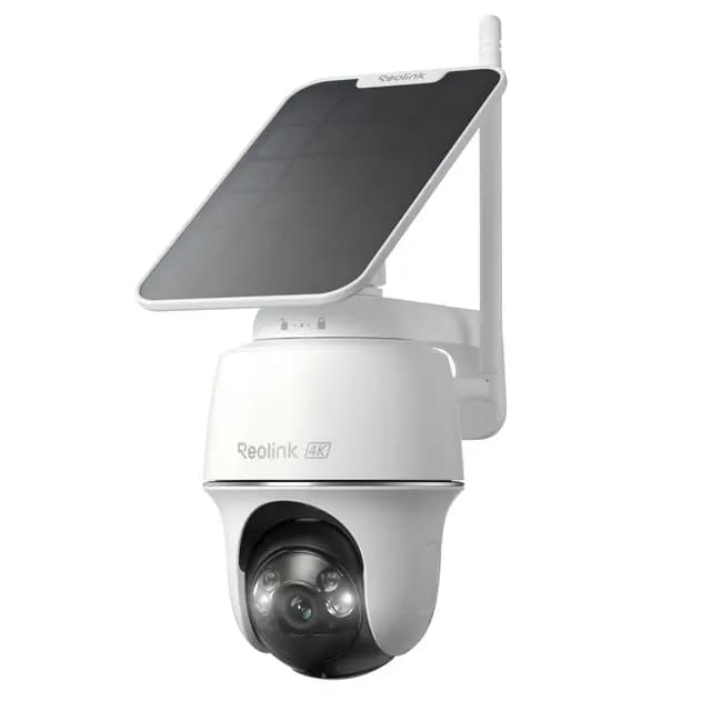 Reolink 4K 360° PT Camara Vigilancia WiFi Exterior Solar, 8MP Cámara con Auto-Seguimiento, Wi-Fi 6 de 2,4/5 GHz, Detección Inteligente, Visión Nocturna en Color, Argus PT Ultra + Panel Solar de 3W