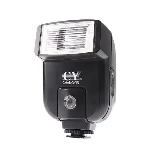 Hersmay CY-20 Universal Caliente Zapato en cámara Flash Speedlite electrónico Speedlight con Puerto de sincronización para Nikon Canon Panasonic Olympus Pentax Alpha Digital DSLR Cámara Flash