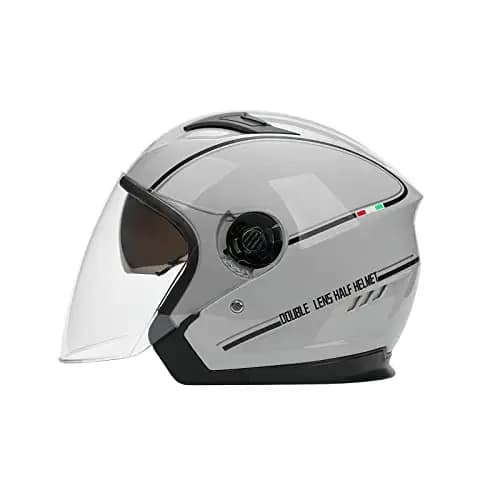 Casco de Moto Jet Abierto, Casco de Patinete Eléctrico con Visera, Casco Moto de Scooter para Mujer Hombre Adultos