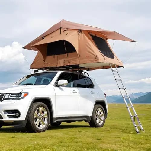 VEVOR - Tienda de Techo para 2-3 Personas, Tienda de campaña para vehículos Plegable e Impermeable, con Escalera telescópica, colchón y Funda para Jeep SUV Pick-up Camión Coches