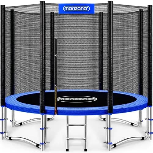 Monzana® Trampolin Ø 183/244/305/366/427cm Cama Elástica Jardín Red Seguridad Protectores Bordes Escalera Set Completo