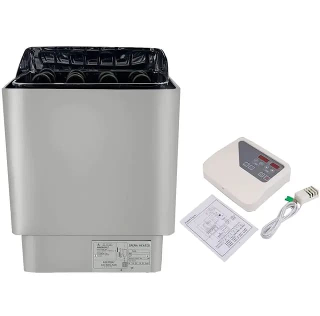 Calentador De Sauna, Calentador De Sauna Con Dispositivo De Control Externo Para Cabina 2-13 M³ Sauna Seca, Horno De Sauna Eléctrica, Pantalla LCD Sauna Calentador, 3-9 Kw 220 V Sauna Set,8.0KW