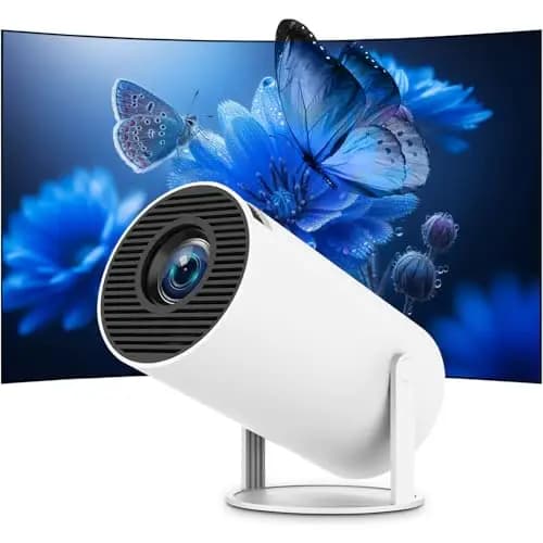 Mini Proyector 4K WiFi 6 BT5.2 Upgraded Proyector portátil Full HD Compatible con Teléfono/PC/TV/HDMI/PS5 Corrección Automática de Keystone Teatro en Casa Rotación de 180°[Aplicación Integrada]
