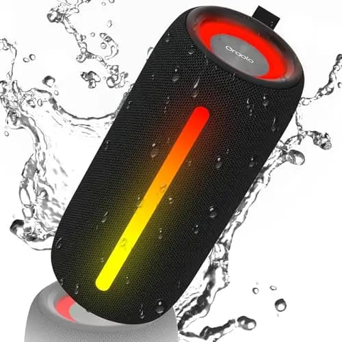 Altavoz Bluetooth Pequeño 5.4, Altavoz Portatil con RGB Luces, Altavoz Bluetooth Potente 24W, Bluetooth Speaker, Impermeable IPX6, 30H Reproducción, Compatible con TWS/USB/TF/AUX, para Exteriores