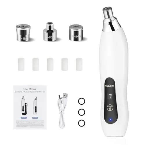 Máquina de microdermoabrasión de diamante, 7 modos de succión, máquina profesional de microdermoabrasión, 60 KPg, dispositivo portátil de microdermoabrasión para uso personal en casa y viajes