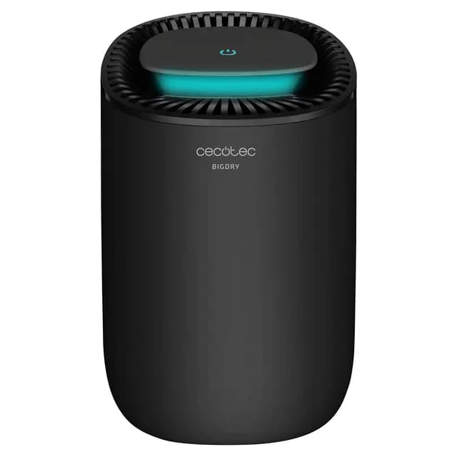 Cecotec Deshumidificador Eléctrico Silencioso BigDry 2000 Light Black. 23W, Bajo Consumo, 300 ml/día, Depósito extraíble de 0,6 litros, Cobertura hasta 15m2, Negro
