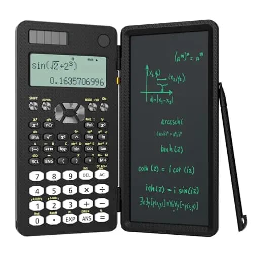 ROATEE-Calculadora cientifica con Bloc de Notas, calculadoracientifica de Oficina 82 MS, Funciona con energia Solar y bateriacalculadora cientifica Plegable de 6.5 Pulgadas