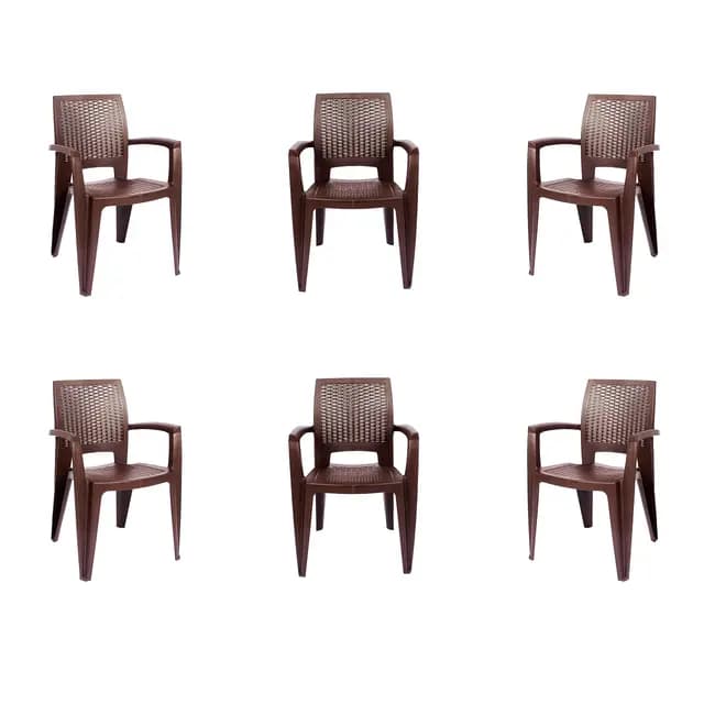 CREVICOSTA QUALITY MARK MARCAS DE CALIDAD - Set 6 Sillas de Resina Caribe (Chocolate)
