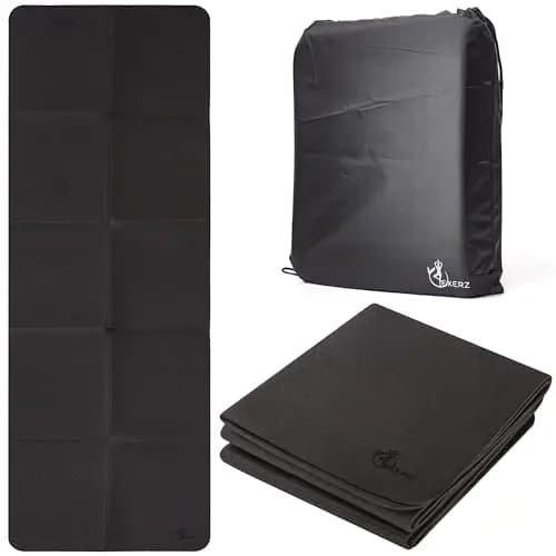 EXERZ Estera De Yoga Plegable Con Bolsa De Transporte - Portátil, Antideslizante - Viajes Y Entrenamientos En Casa