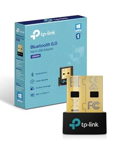 TP-Link UB600 - Adaptador Bluetooth 6.0 para PC, USB Bluetooth Stick para ratón/Teclado/Auriculares/teléfono Celular/Controlador, Plug & Play, Solo para Windows 11/10/8.1/7