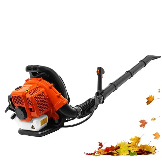 Soplador de hojas 7000 RPM a gasolina, soplador de mochila de gasolina de 2 tiempos, soplador de jardín de 1.25KW, soplador de hojas para limpieza de césped de jardín, volumen de aire de 720