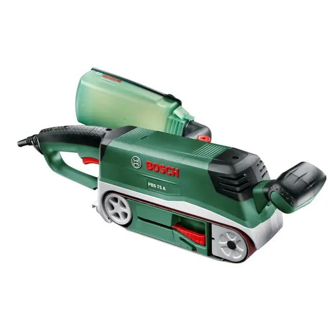 Bosch Lijadora de banda PBS 75 A (710 W, superficie de lijado 76 x 165 mm, dimensiones de la banda 75 x 533 mm, 1 banda abrasiva K 80)