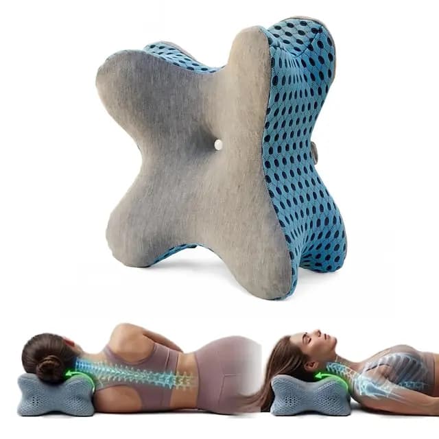 Almohada Cervical Mariposa Viscoelástica Pequeña para Cuello y Nuca, Soporte Ergonómico Memory Foam, Cojín Cervical para Dormir Mejor, Descansar en la Cama o el Sofá y Viajar con Mayor Comodidad.