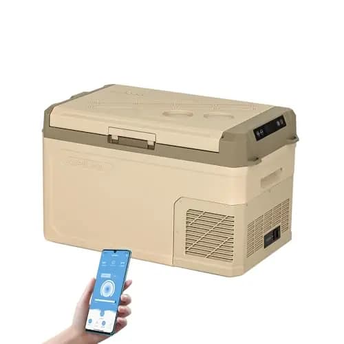 Alpicool GE30 28L Nevera Portátil Eléctrica Refrigerador de Coche 12V 24V Mini frigorífico CA 220v para Hogar, Camping, Viajes, Automóvil, 20ºC a 20ºC