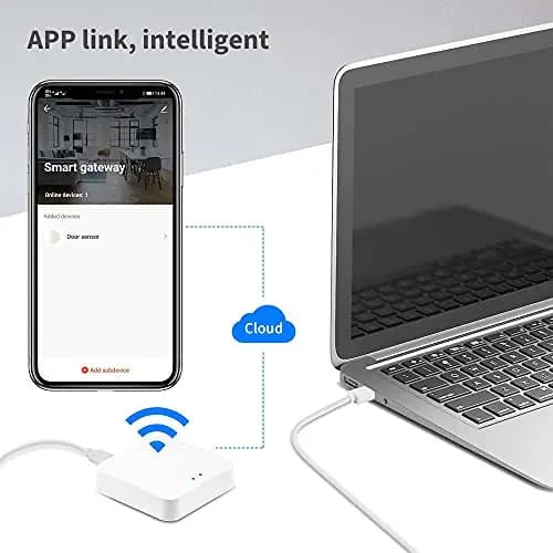 Wireless Smart Home Hub BT Puente Inalámbrico Control Remoto Hub Control de Aplicaciones Móviles Escena Automática Luz Indicadora de Alimentación USB para Dispositivos BT