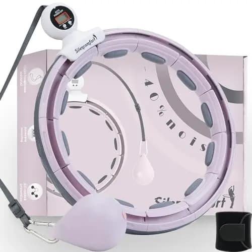 Smart Hula Hoop, Hula Hoop con Peso Pelota, Abdominal Fitness Perder Peso, 16 Desmontable Secciones con Contador, Hoola Hoops Masaje para Adultos, Principiantes