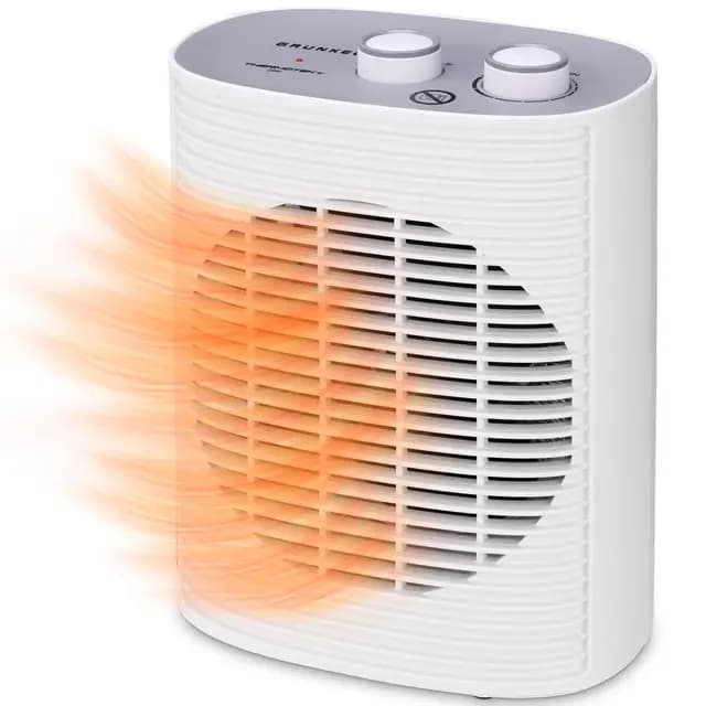 Calefactor GRUNKEL CF-2000LINE 2000W | 2 Niveles de Potencia | Termostato Regulable | Función Ventilador | Protección Sobrecalentamiento | Apagado Anticaídas | Indicador LED | Diseño Compacto