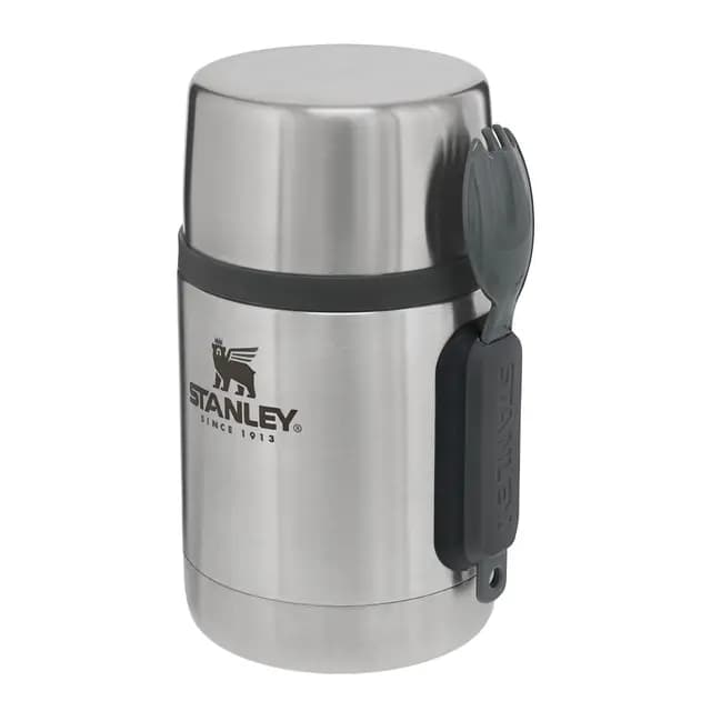 STANLEY Adventure Fiambrera Termica Acero Inoxidable 0.53L with Spork - Termo Comida Caliente Adulto Sin BPA - Mantiene Frío o Calor 12 Horas - Tapa Doble que Sirve de Taza