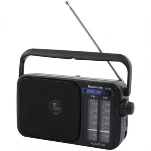 Panasonic RF-2400DEG-K - Radio Portátil FM/Am, (770mW, Iluminación LED, FM/Am, Fácil y Simple de Usar, Sintonizador Digital, Altavoz Amplio Rango 10 cm, Asa para Transportar) Color Negro