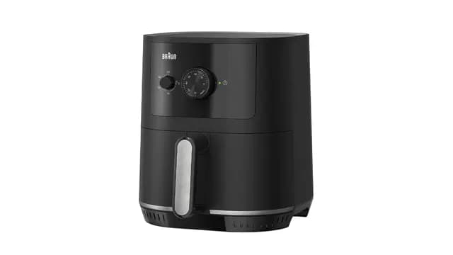 Braun MultiFry 3 HF3000IBK, Freidora de Aire con Capacidad de 4.3L, Control de Temperatura de 80-200°, Tecnología RealAir, Temporizador de 60 min, 1500W, Negro Mate
