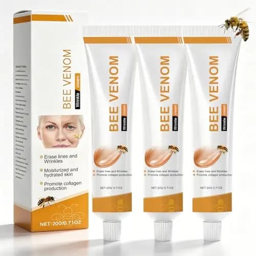 3 Pcs Crema de Veneno de Abeja, Veneno de Abeja Crema, Cremas Antiarrugas de Venenos de Abejas, Hidratante Antiarrugas para la Cara y el Cuello, Hidratante Antiedad Natural, Todo Tipo de Piel, 20g