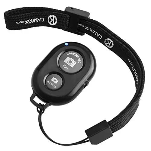 CAMKIX Control Remoto Bluetooth - Control Remoto Inalambrico para Telefonos Inteligentes – Adecuado para Camara de Disparo del Obturador para Autofotos - Compatible con Apple iOS y Android