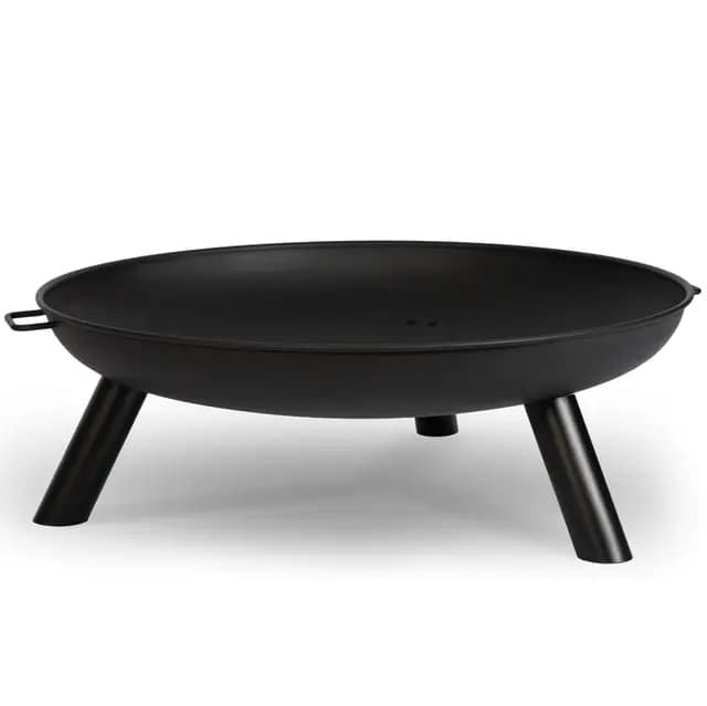 Berdsen Brasero de 80 cm para Exterior, Acero Inoxidable, con Revestimiento de Polvo, Color Negro