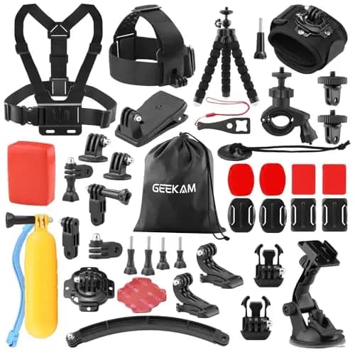 Kit Accesorios Camara Deportiva - Compatible con GoPro, AKASO, Campark, Crosstour, APEMAN, COOAU, Apexcam, WOLFANG, Surfola, SJCAM para Cámaras Deportivas