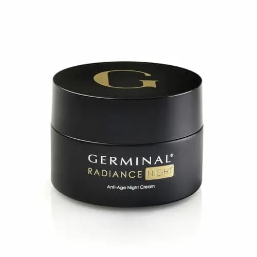 GERMINAL Radiance Night - Crema Antiarrugas Mujer A Partir de 40 Años, Crema de Noche para Todo Tipo de Pieles Aportando Firmeza y Luminosidad con Efecto Botox Like y Unifica el Tono, 50ml