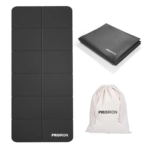 PROIRON Esterilla Yoga Plegable, Colchoneta de Yoga PVC Antideslizante 2MM de Grosor Fácil de Doblar para Fitness Yoga Ejercicio Pilates Deportes, 173x61CM – Imagen 1