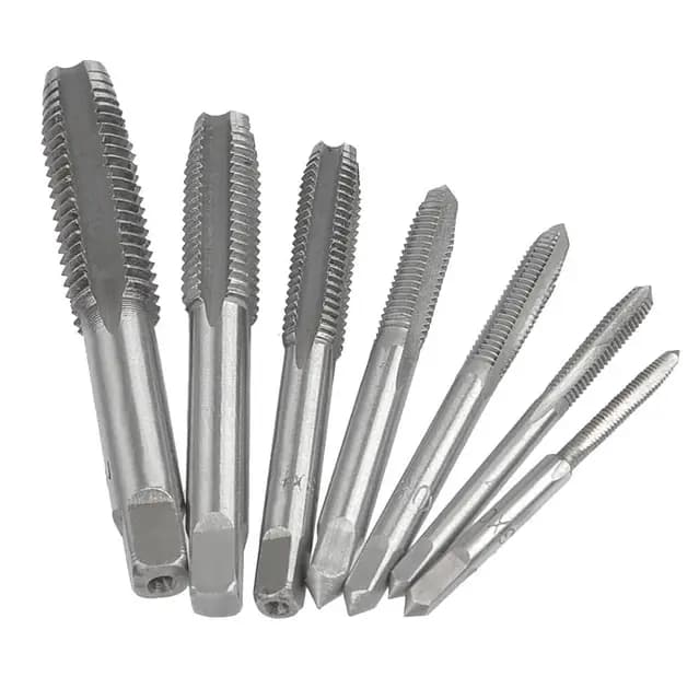 HSS - Juego de 7 machos de roscar, M3, M4, M5, M6, M8, M10, M12, juego de machos de roscar manuales