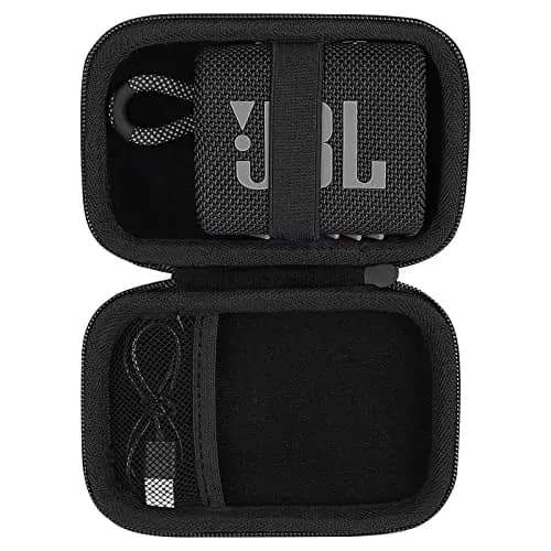 co2CREA Duro Viajar Caja Estuche Funda para JBL GO 5 / JBL GO 4 / JBL GO 3 / Go 3 Eco Altavoz inalámbrico portátil con Bluetooth（Funda Solo） Case Only (Caja Negro)