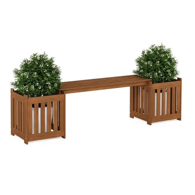 Furinno Tioman Banco de Jardín de Madera Dura