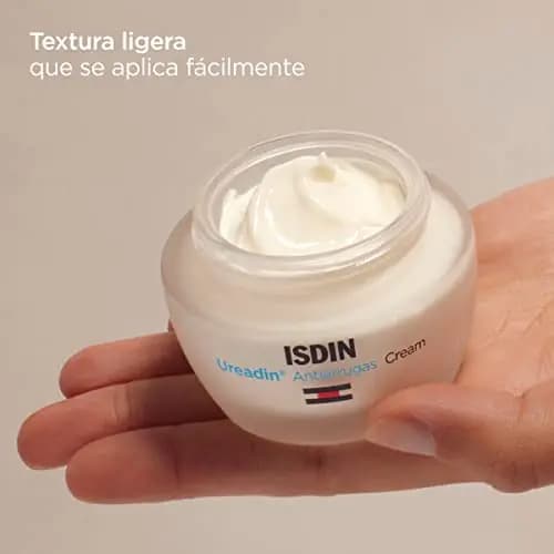 ISDIN UreadinAntiarrugas, Crema Facial Antiarrugas Para Piel Normal A Seca Que Hidrata Y Corrige, Aumentando La Firmeza Y Elasticidad De La Piel, Con Coenzima Q10 Y Urea ISDIN- 50 ml