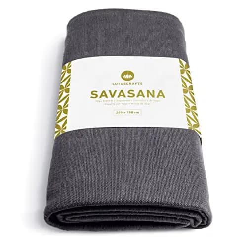 Lotuscrafts Manta Yoga Algodon Savasana [200 x 150 cm] - Resistente y Duradera - Manta Meditacion - Manta Yoga Relajacion - Yoga Blanket