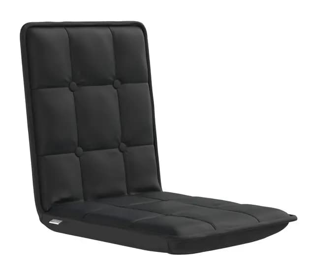 bonVIVO Sillón Reclinable de Suelo con 5 Posiciones – Silla Plegable para Meditación, Yoga, Lectura y Gaming – Ligera, Portátil y Ergonómica con Espuma Acolchada y Respaldo Ajustable – Negro