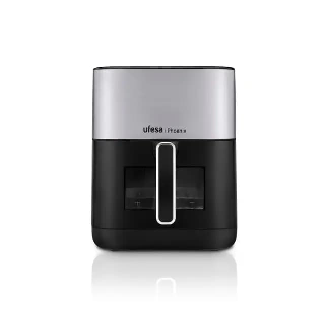 Ufesa Phoenix, Freidora Aire con Vapor, Doble Resistencia, 6 L, 1800 W, 10 Programas Preestablecidos, Ventana y Luz Interior